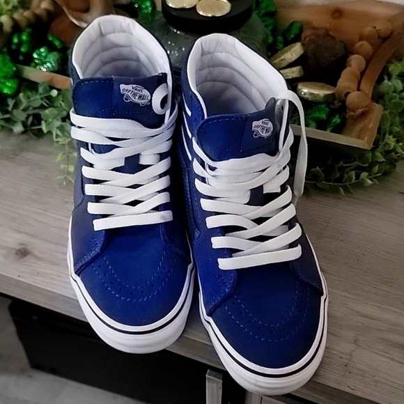 VANS Men's Sk8-Hi Sport Stripes Suede / Canvas High Top Sneaker - Picture 7 of 8